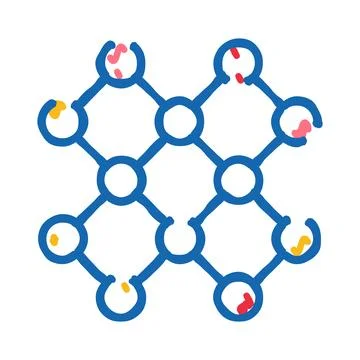 Molecular structure grid representing chemical science concept Stockillustratie