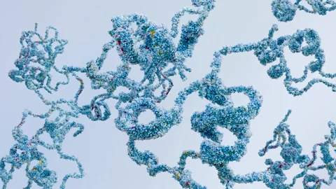 Molecular structure of human Insulin like growth factors, biochemistry Stock Footage 304415965