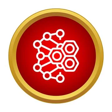 Molecular structure icon representing chemistry and science concepts Stock Illustration