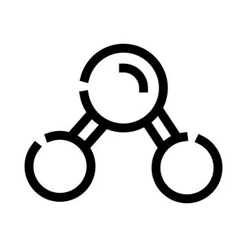 Molecular structure icon representing science education and research イラスト素材