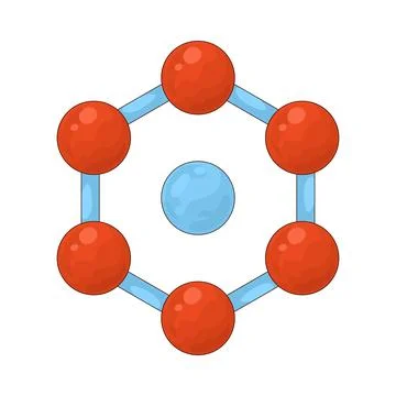 Molecular structure illustration Stockillustratie