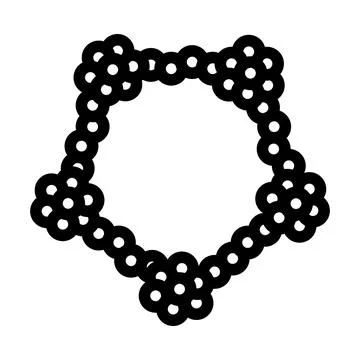Molecular structure line icon vector illustration Stock Illustration