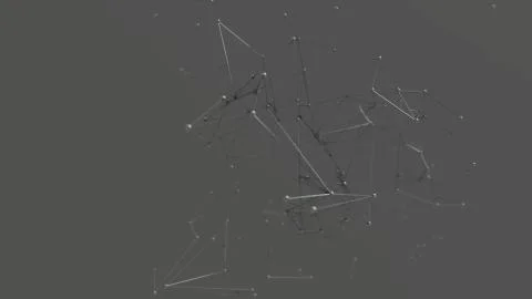 Molecular structure. Lines, point, in 3d space Stockillustratie