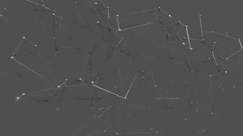 Molecular structure. Lines, point, in 3d space Stock Illustration