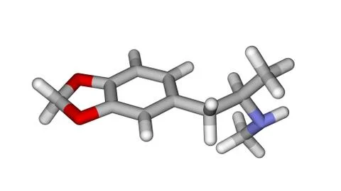 Molecular structure of MDMA (ecstasy) 스톡 일러스트