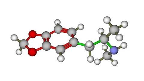 Molecular structure of MDMA (ecstasy) Stock-Illustration