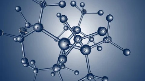 Molecular structure of microcrystalline molecular model Stock Footage 121986138