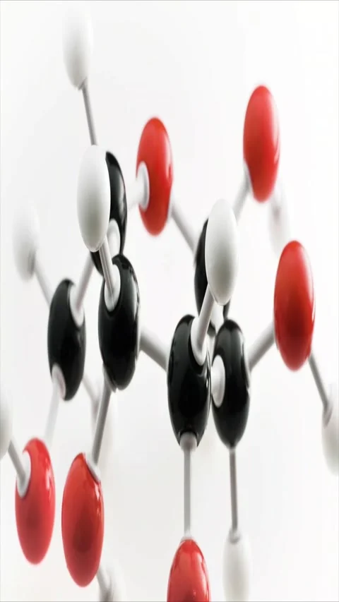 Molecular structure model. Chemical compound atoms bonded Stock Footage 339778547