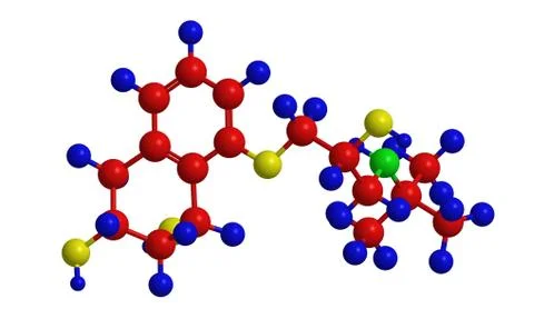Molecular structure of nadolol (corgard) - beta blocker and doping agent Stock Illustration
