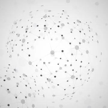 Molecular structure, network connection Stock Photos