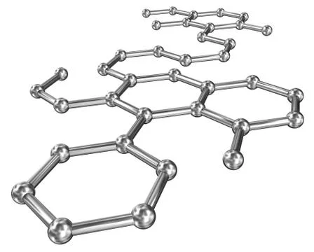 Molecular structure over white Stock Illustration