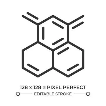 Molecular structure pixel perfect simple line icon Stockillustratie