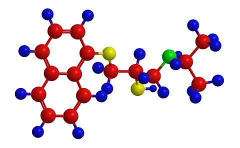 Molecular structure of propranolol - beta blocker and doping agent Ilustración de archivo
