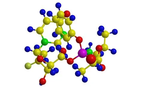 Molecular structure of Sofosbuvir (Sovaldi) -  drugs for the treatment of hep Stock Illustration
