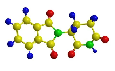 Molecular structure of Thalidomide (Immunoprin or Contergan) -  treatment of Ilustración de archivo