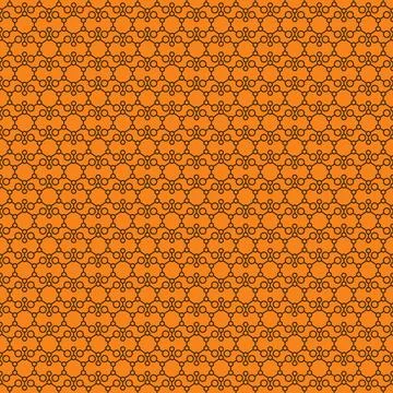 Molecular Structure vector yellow Chemical linear Seamless Pattern Stock Illustration