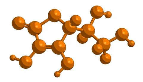 Molecular structure of vitamin C (Ascorbic acid) Stock Illustration