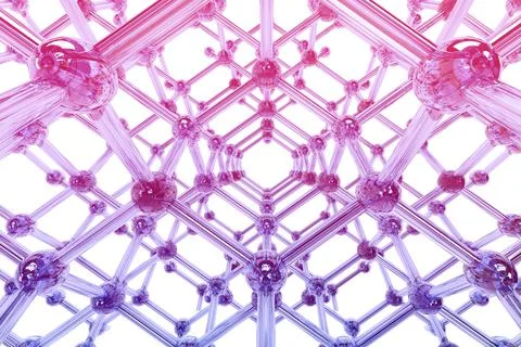 Molecular structure on white background Stock Illustration