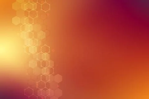 Molecular structures and hexagons elements. Abstract geometric background with Stock Illustration