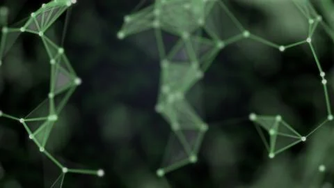 Molecular technology background. Abstract model of molecules connection process. Illustrazione stock