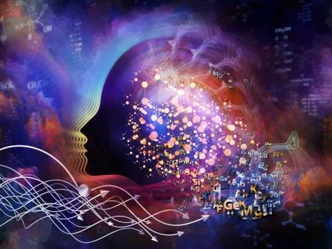 Molecular Thoughts Ilustración de archivo