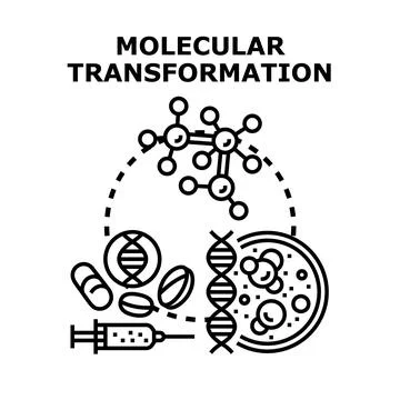 Molecular transformation concept for science and medicine Stock Illustration