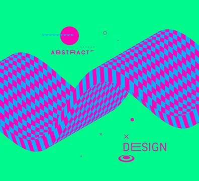 Molecular wave. Abstract background with dynamic particles. Layer of cells. C Stock Illustration