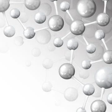 Molecule 3d background Stock Illustration