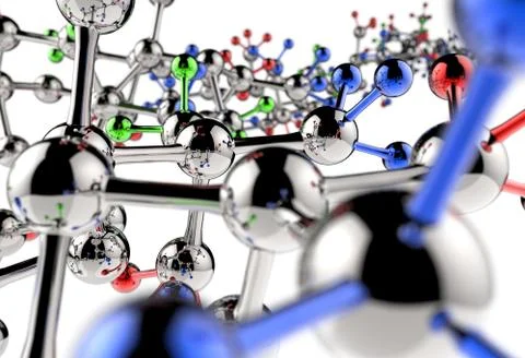 Molecule 3d background イラスト素材