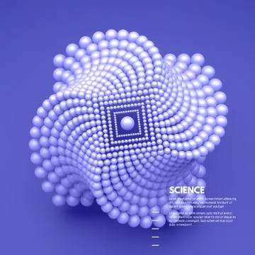 Molecule. 3D concept illustration. Vector template. Stock Illustration