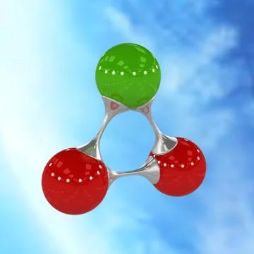 Molecule, 3D illustration Illustrazione stock