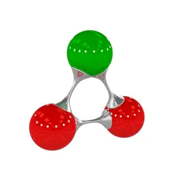 Molecule, 3D illustration Illustrazione stock