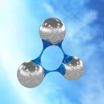 Molecule, 3D illustration Stockillustratie