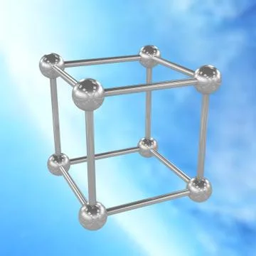 Molecule, 3D illustration Stockillustratie
