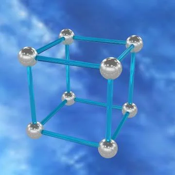 Molecule, 3D illustration Stockillustratie