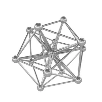 Molecule, 3D illustration Illustrazione stock