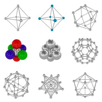 Molecule, 3D illustration 스톡 일러스트