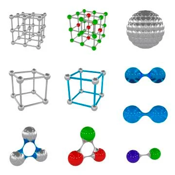 Molecule, 3D illustration Stock Illustration