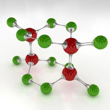 Molecule, 3D illustration Stockillustratie