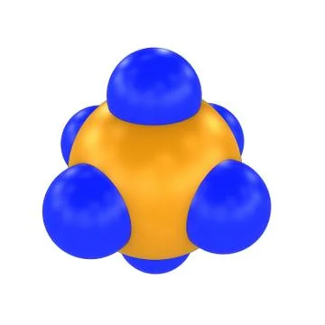 Molecule, 3D illustration Illustrazione stock