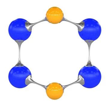 Molecule, 3D illustration 库存插图