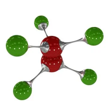 Molecule, 3D illustration 库存插图