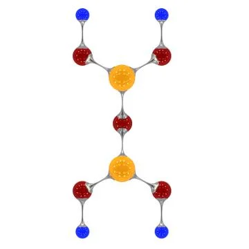 Molecule, 3D illustration 库存插图