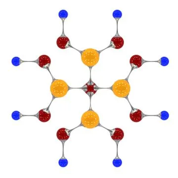 Molecule, 3D illustration 库存插图