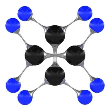 Molecule, 3D illustration Stockillustratie