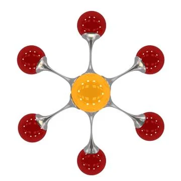 Molecule, 3D illustration Stockillustratie