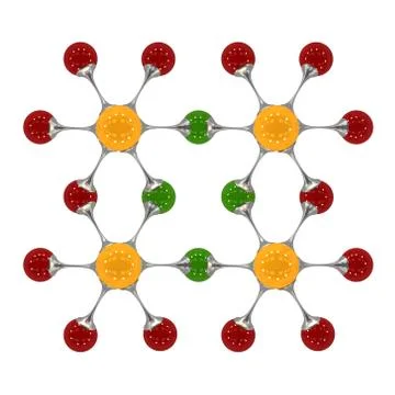 Molecule, 3D illustration Stockillustratie