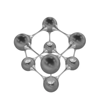 Molecule, 3D illustration Illustrazione stock