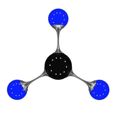 Molecule, 3D illustration Illustrazione stock
