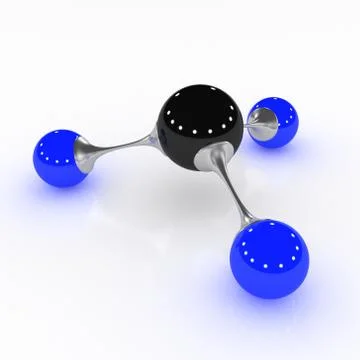 Molecule, 3D illustration Illustrazione stock